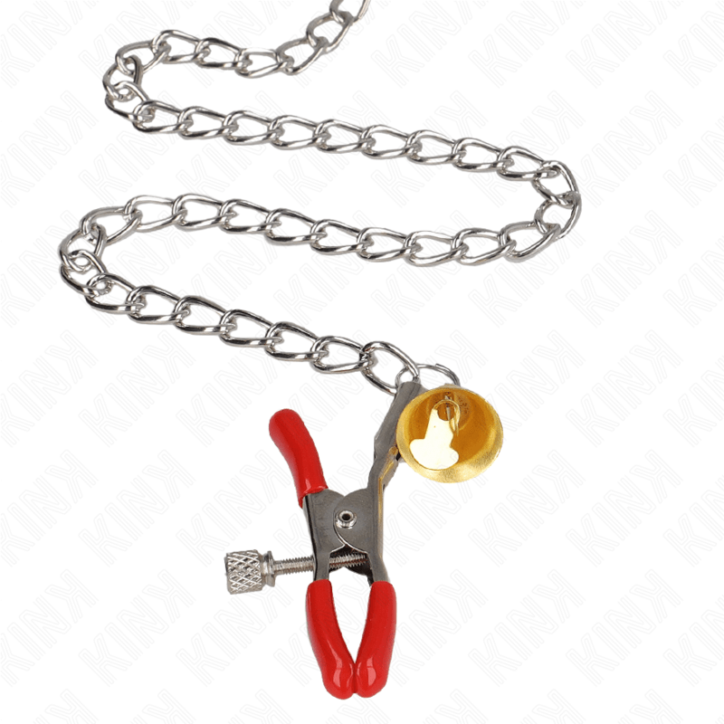 KINK - BELL TRIPLE NIPPLE AND CLIT CAMPS VERMELHO COM CORRENTE 30 CM - Toys "n" Us