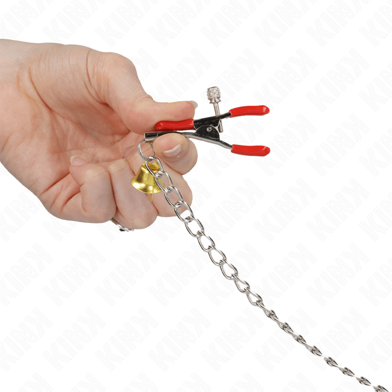 KINK - BELL TRIPLE NIPPLE AND CLIT CAMPS VERMELHO COM CORRENTE 30 CM - Toys "n" Us
