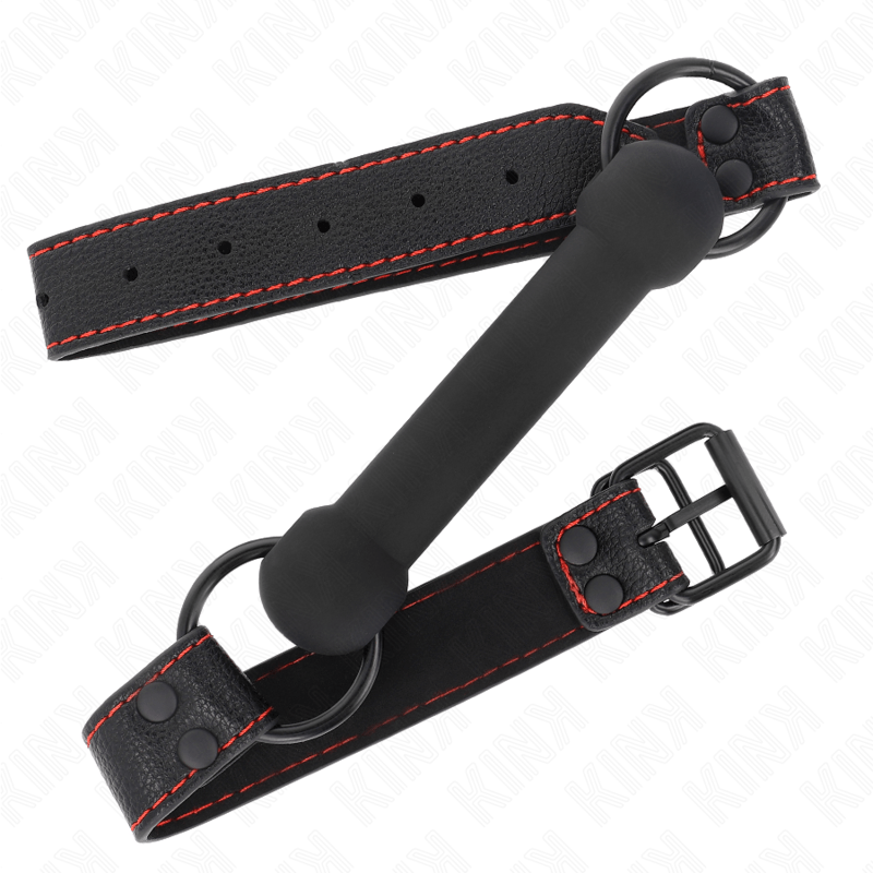 KINK - BONE GAG WITH LEATHERETTE STRAP BLACK ADJUSTABLE 41 - 57 CM - Toys "n" Us