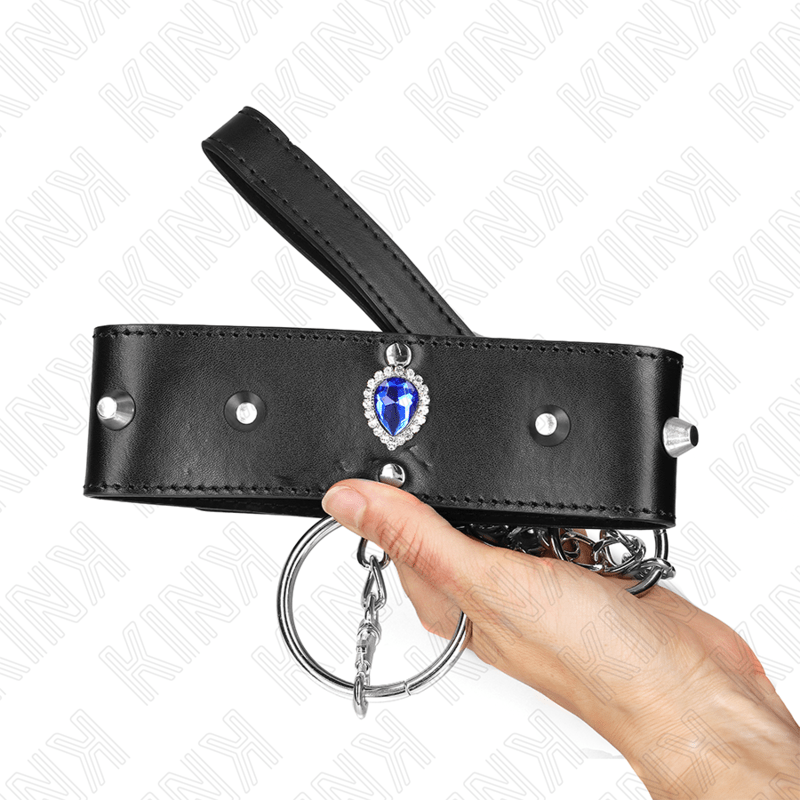KINK - COLAR 65 CM COM ALÇA COM DIAMANTES AZUIS AJUSTÁVEL 36 - 43 CM X 5 CM - Toys "n" Us