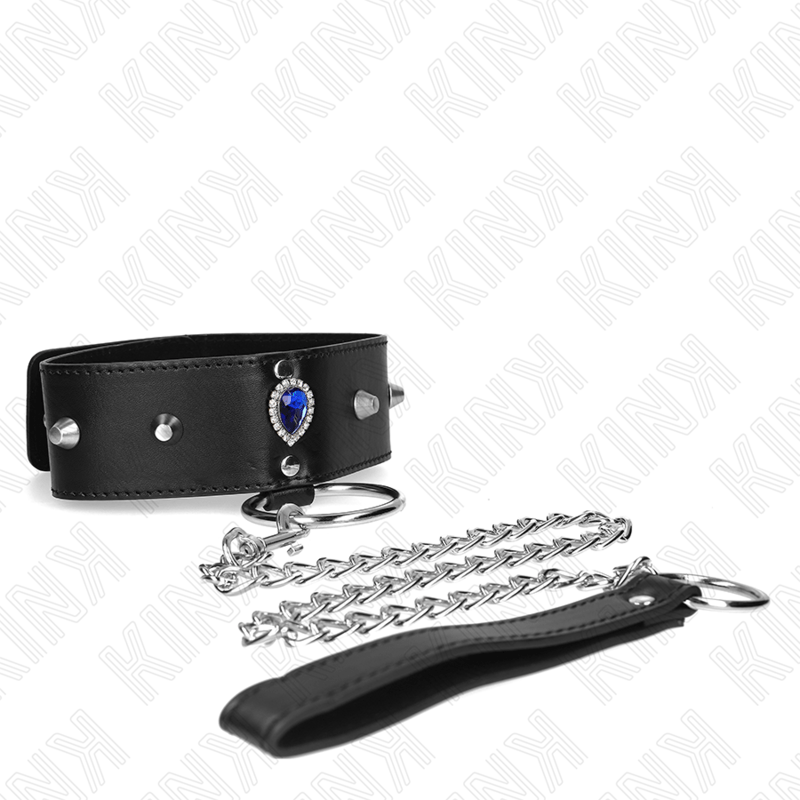 KINK - COLAR 65 CM COM ALÇA COM DIAMANTES AZUIS AJUSTÁVEL 36 - 43 CM X 5 CM - Toys "n" Us