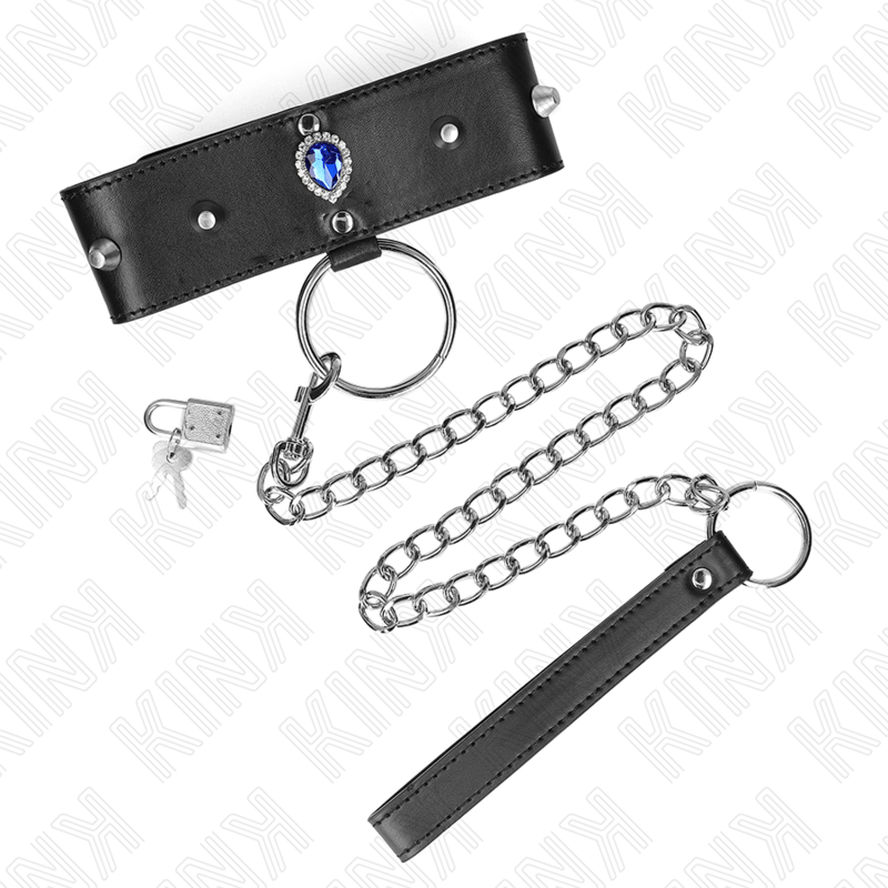 KINK - COLAR 65 CM COM ALÇA COM DIAMANTES AZUIS AJUSTÁVEL 36 - 43 CM X 5 CM - Toys "n" Us