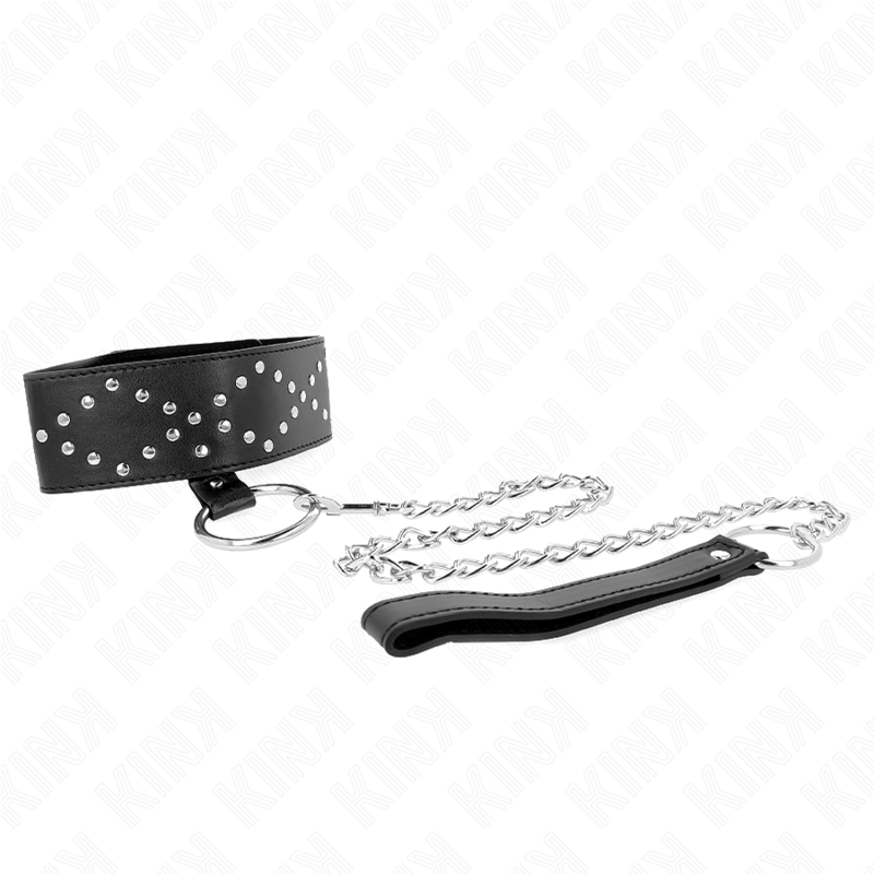 KINK - COLAR 65 CM COM TRELA COM PREGOS PRATA MODELO 3 AJUSTÁVEL 36 - 43 CM X 5 CM - Toys "n" Us