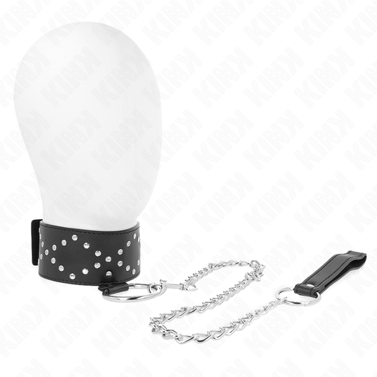 KINK - COLAR 65 CM COM TRELA COM PREGOS PRATA MODELO 3 AJUSTÁVEL 36 - 43 CM X 5 CM - Toys "n" Us
