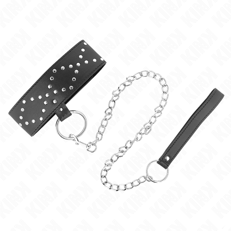 KINK - COLAR 65 CM COM TRELA COM PREGOS PRATA MODELO 3 AJUSTÁVEL 36 - 43 CM X 5 CM - Toys "n" Us