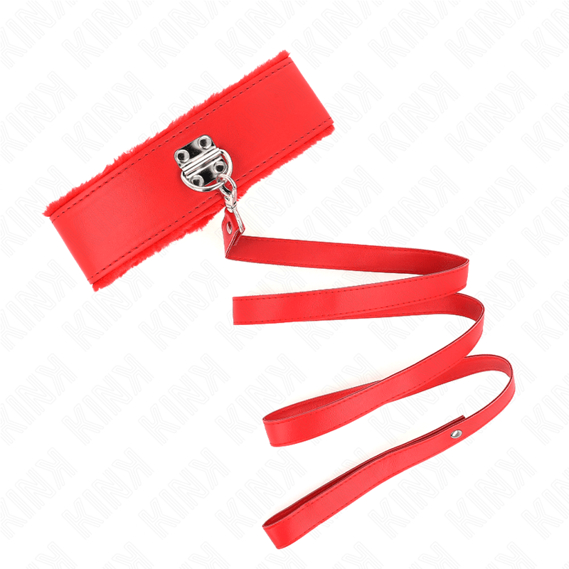 KINK - COLAR COM TRELA 116 CM COM PREGOS PRATA MODELO 4 VERMELHO AJUSTÁVEL 40 - 48 CM X 6 CM - Toys "n" Us