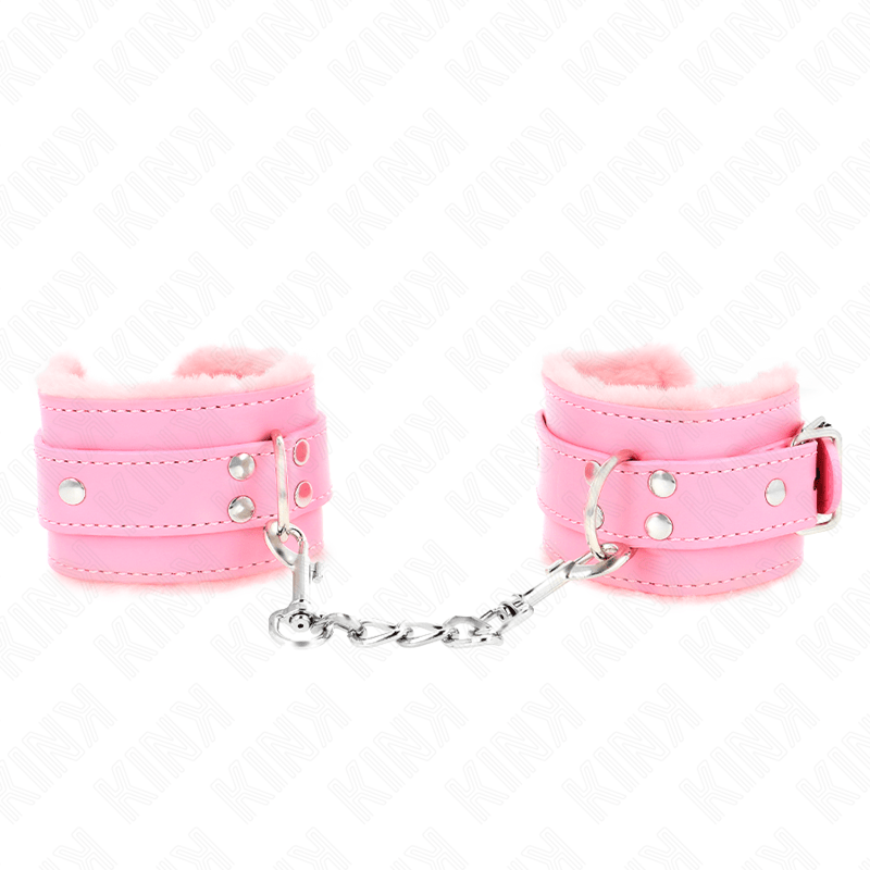 KINK - FUR LINED WRIST RESTRAINTS PINK WITH PINK BELT ADJUSTABLE 17 - 29 CM X 6 CM - Toys "n" Us