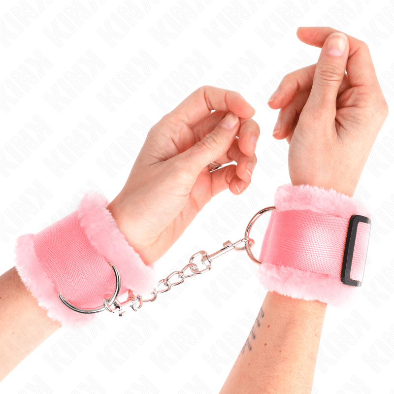 KINK - FURRY LINED WRIST RESTRAINTS PINK ADJUSTABLE 17 - 31 CM X 7 CM - Toys "n" Us