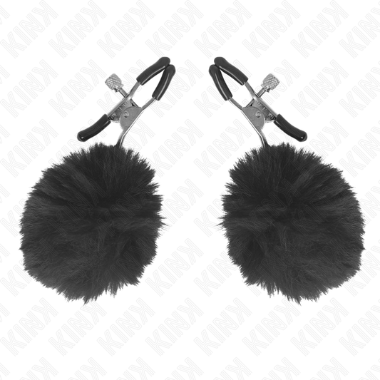KINK - GRAMPO DE BOLA DE PELE FALSA PRETO 6 CM - Toys "n" Us