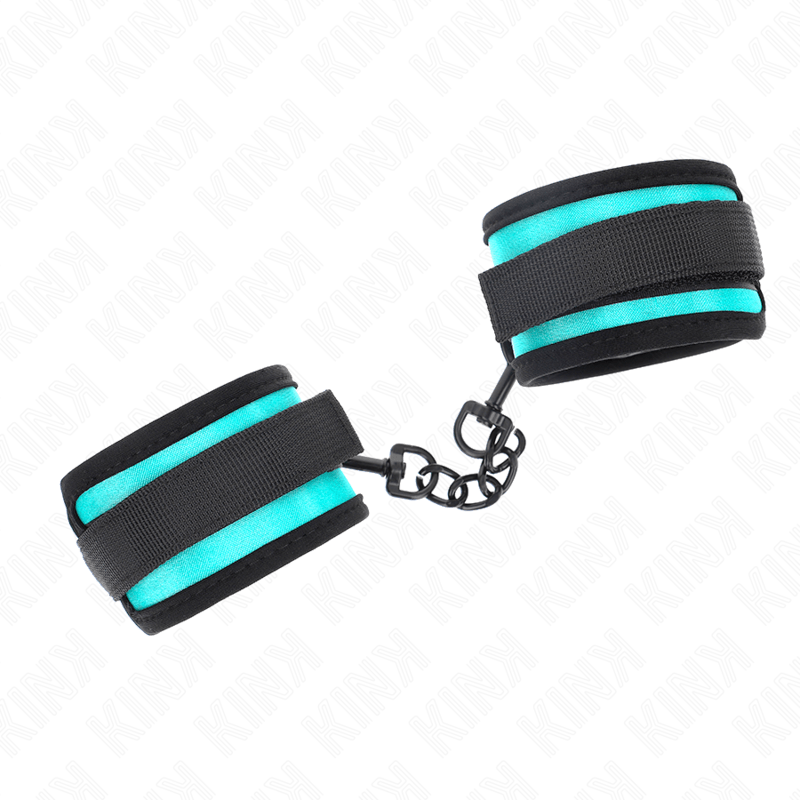 KINK - HOOK AND LOOP NYLON BIND WRIST RESTRAINTS BLACK - BLUE ADJUSTABLE 18 - 32 CM X 5 CM - Toys "n" Us