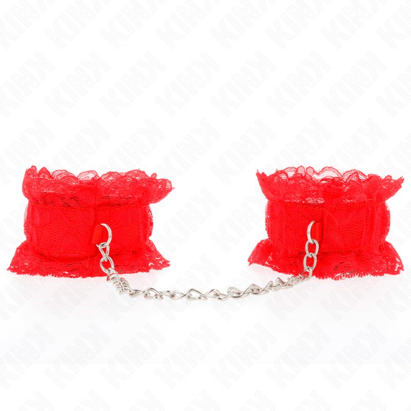 KINK - LACE ELASTIC WRIST RESTRAINTS RED - Toys "n" Us