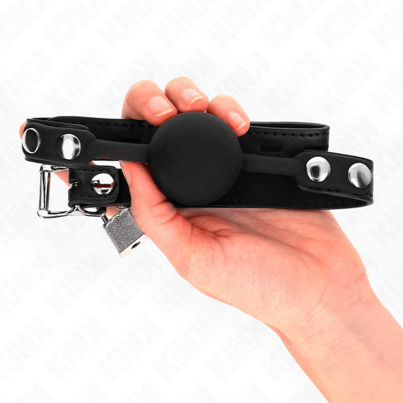 KINK - MODEL 1 SILICONE BALL 4 CM GAG WITH LOCK 60 x 2 CM - Toys "n" Us