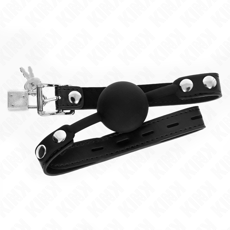 KINK - MODEL 1 SILICONE BALL 4 CM GAG WITH LOCK 60 x 2 CM - Toys "n" Us