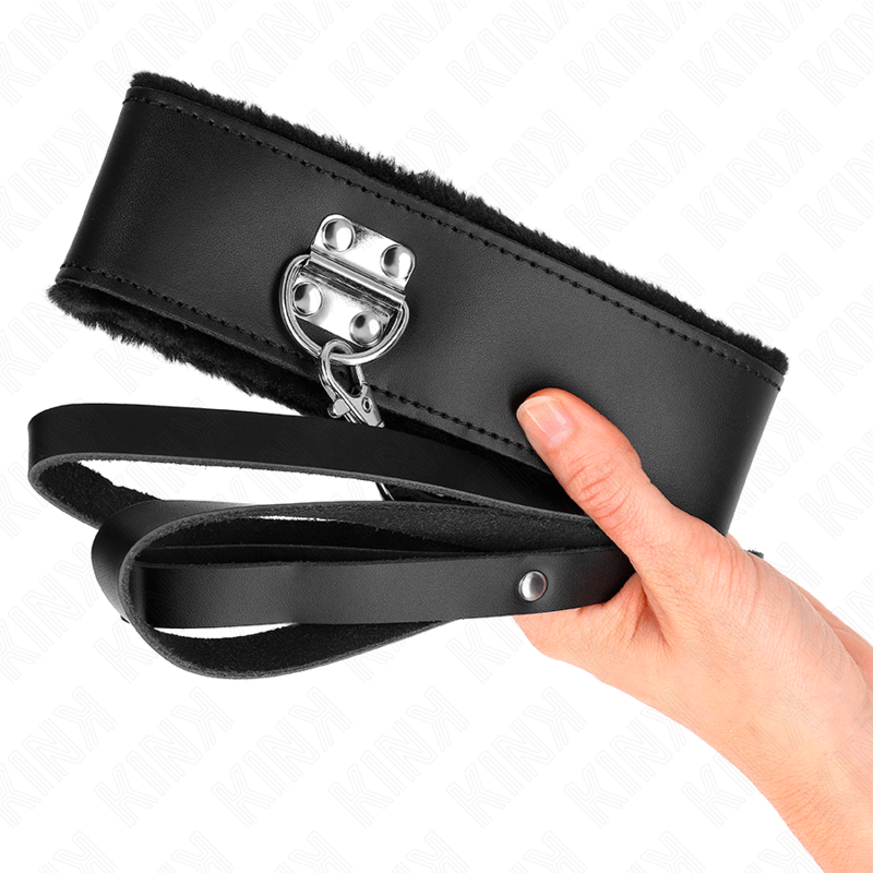 KINK - NECKLACE WITH BELT 116 CM WITH BLACK LEATHER STRAP ADJUSTABLE 40 - 48 CM X 6 CM - Toys "n" Us