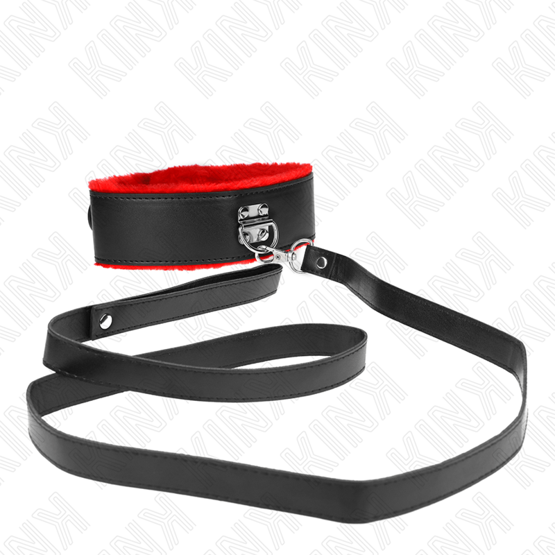 KINK - NECKLACE WITH BELT 116 CM WITH RED LEATHER STRAP ADJUSTABLE 40 - 48 CM X 6 CM - Toys "n" Us