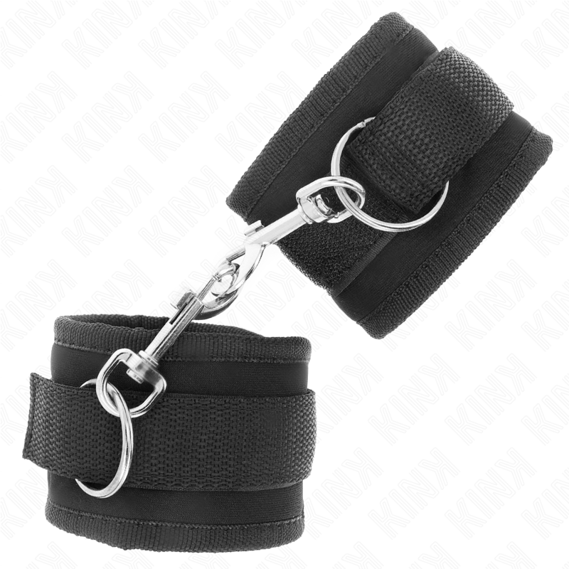 KINK - NYLON BIND HOOK&LOOP WRIST RESTRAINTS BLACK MODEL 2 ADJUSTABLE 18 - 35 CM X 6 CM - Toys "n" Us