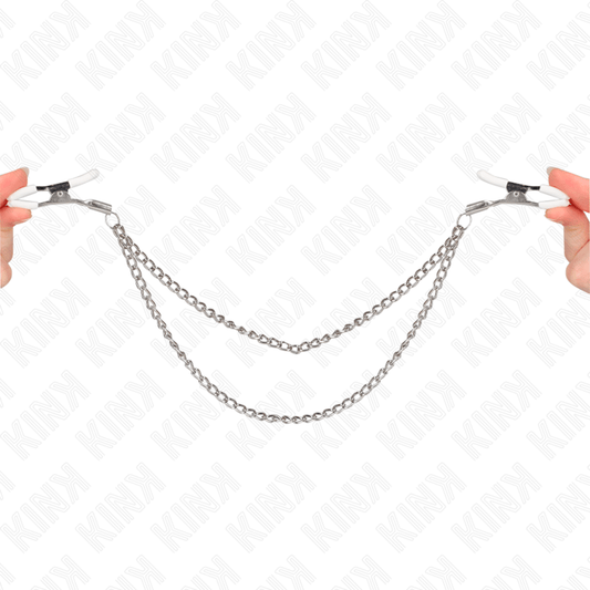 KINK - PINÇAS PARA BICOS COM 2 CORRENTES FINAS PRATA 20/23 CM - Toys "n" Us