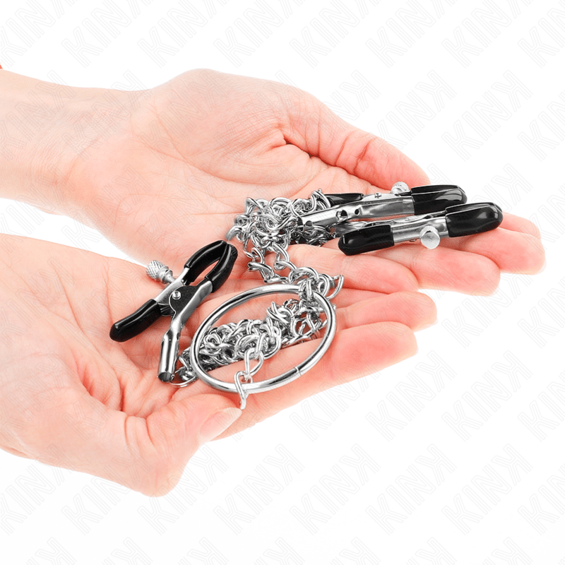 KINK - PINÇAS TRIPLAS PARA BICOS E CLITÓRIS COM CORRENTE MODELO 0 - Toys "n" Us