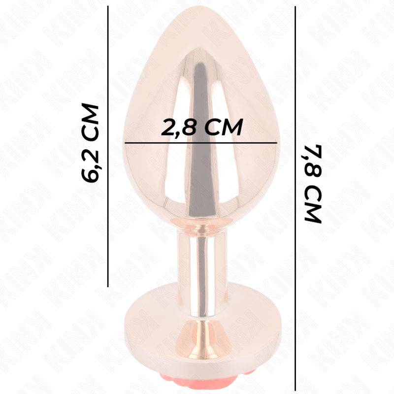 KINK - PINK GOLD ANAL PLUG WITH RED ROSE S - Toys "n" Us