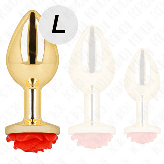 KINK - PLUG ANAL GOLD ROSE RED SIZE L - Toys "n" Us