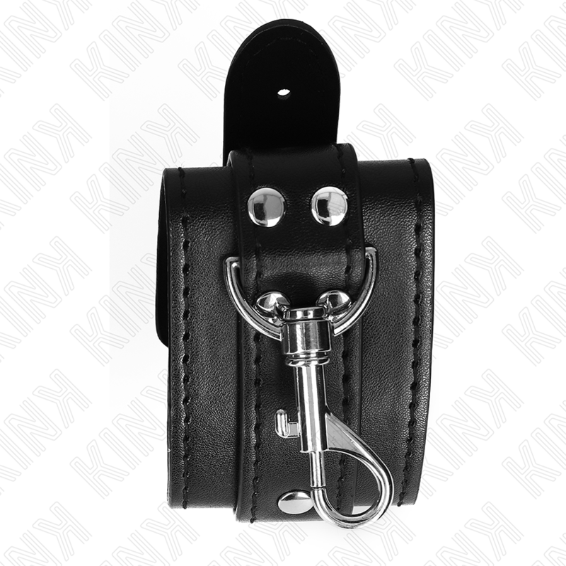 KINK - PROTEÇÕES DE PULSO DE MASMORRA COM BLOQUEIO PRETO AJUSTÁVEIS 21 - 28 CM X 5,5 CM - Toys "n" Us
