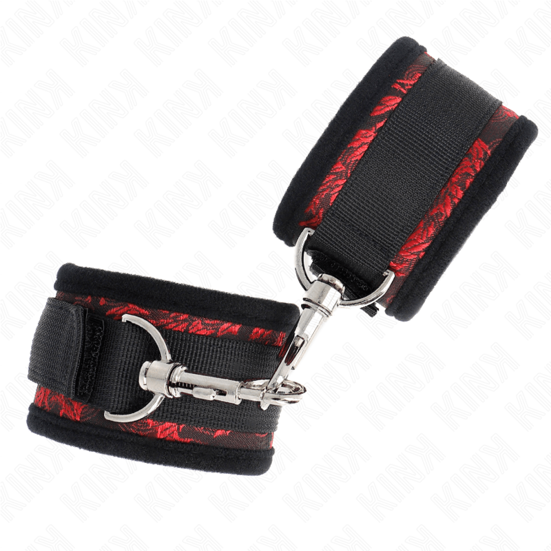 KINK - SCANDAL WRIST RESTRAINTS RED - BLACK - Toys "n" Us