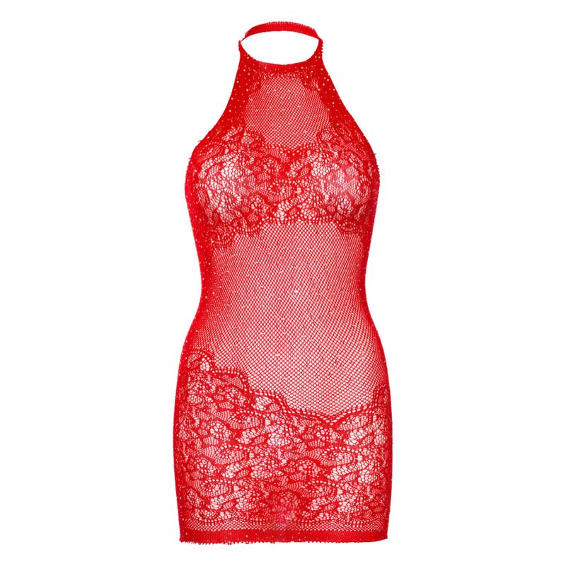 LEG AVENUE - RHINESTONE HALTER MINI DRESS ONE SIZE - WHITE - Toys "n" Us
