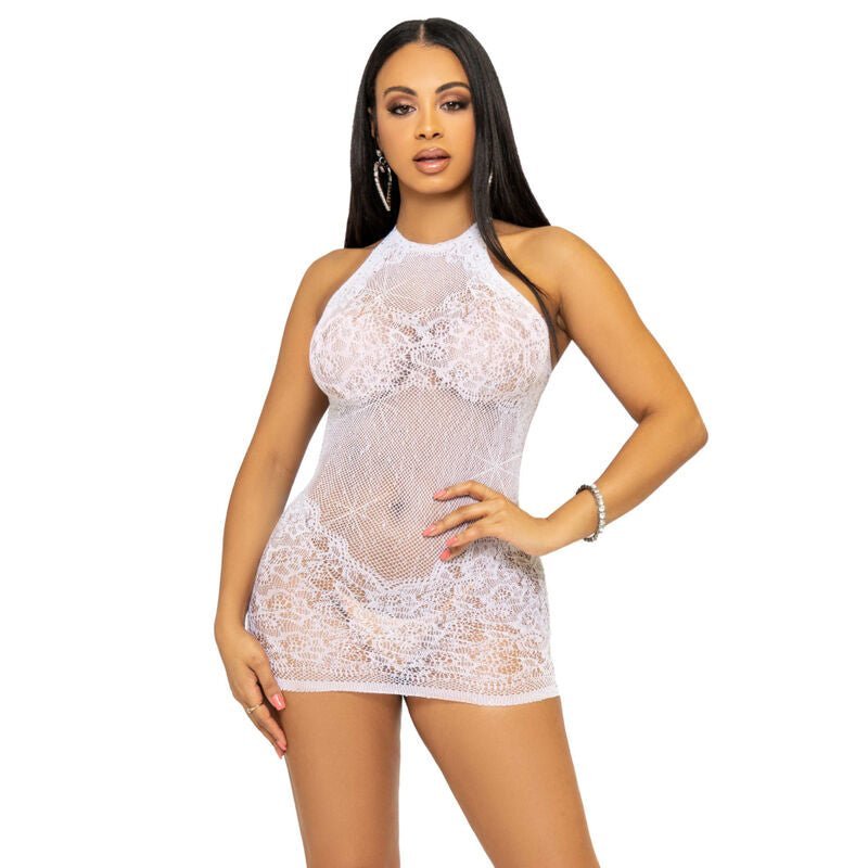 LEG AVENUE - RHINESTONE HALTER MINI DRESS ONE SIZE - WHITE - Toys "n" Us