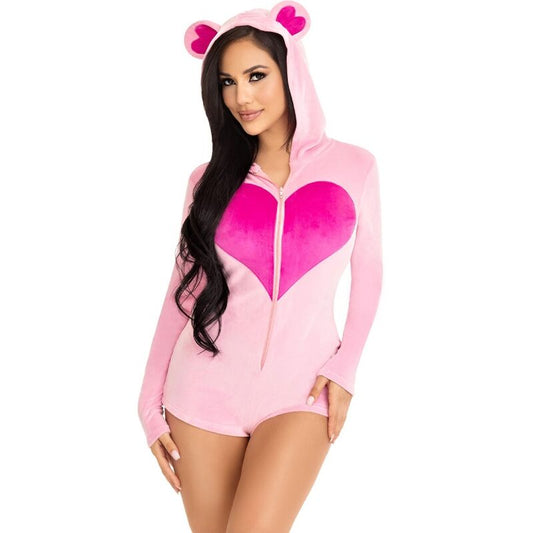 LEG AVENUE - TEDDY BEAR VELVET BODYSUIT PINK M - Toys "n" Us