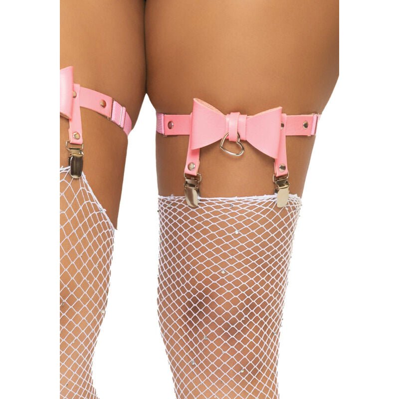 LEG AVENUE - VEGAN LEATHER TIGH HIGH GARTER ONE SIZE - PINK - Toys "n" Us
