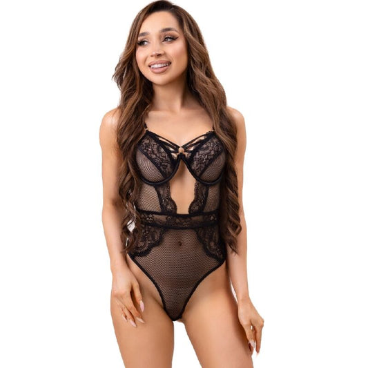 LIVCO CORSETTI FASHION - PAULA LC 20209 BODY WITH LACE DECORATIONS BLACK L/XL - Toys "n" Us