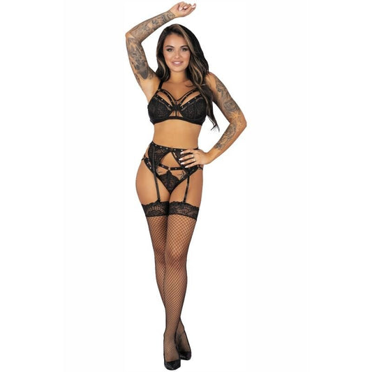 LIVCO CORSETTI FASHION - POJZON LC 90670 SUTI + CINTA LIGA + MEIAS + CALCINHA PRETA - Toys "n" Us