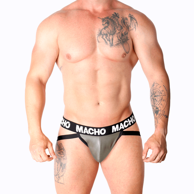 MACHO - MX27GR LEATHER JOCK GRAY BEIGE XL - Toys "n" Us