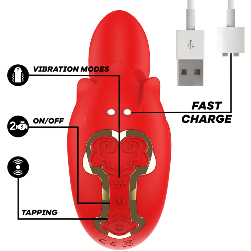 MIA - SELENA STIMULATOR VIBRATING + TAPPING RED - Toys "n" Us
