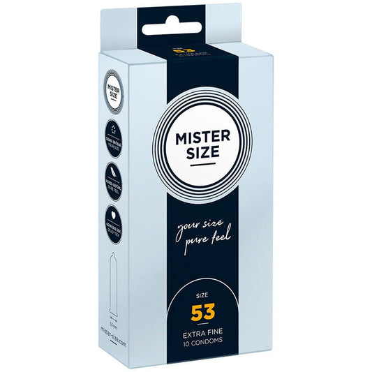 MISTER SIZE - CONDOM SIZE M 53 MM (10 UNITS) - Toys "n" Us