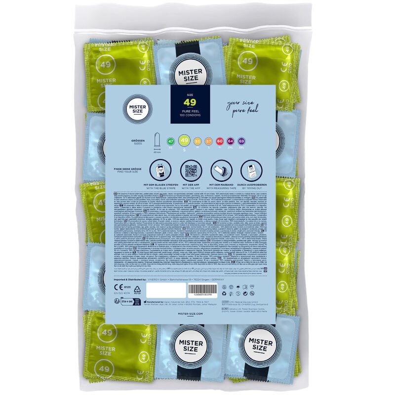 MISTER SIZE - CONDOM SIZE S 49 MM (100 UNITS) - Toys "n" Us