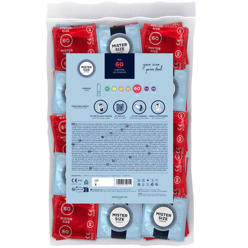 MISTER SIZE - CONDOM SIZE XL 60 MM (100 UNITS) - Toys "n" Us