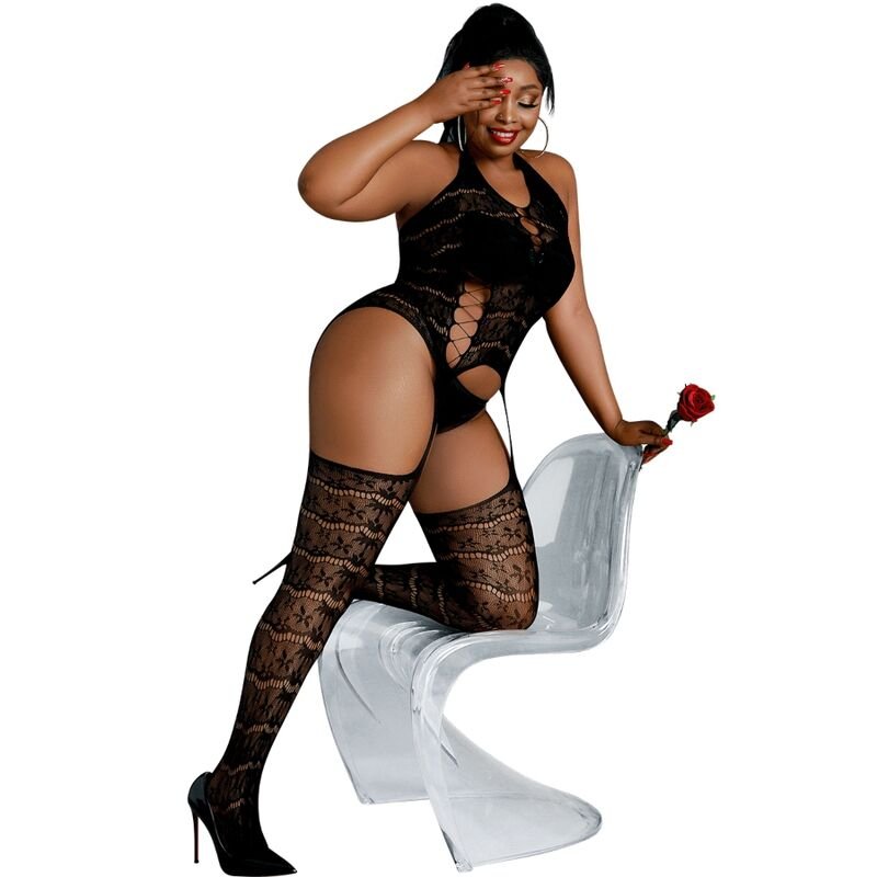 MOONLIGHT - MODELO 2 BODYSTOCK PRETO PLUS SIZE - Toys "n" Us