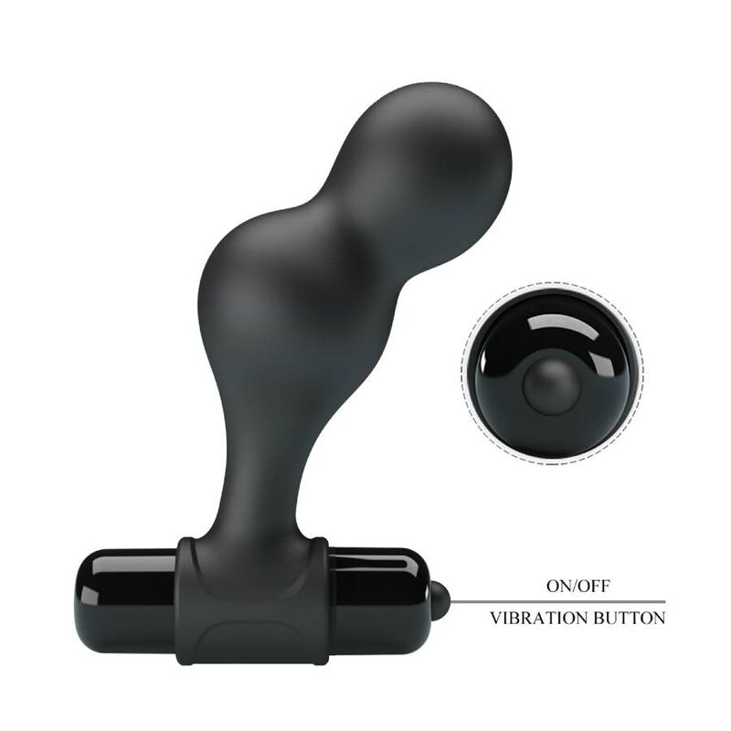 MR PLAY - BLACK SILICONE VIBRATOR ANAL PLUG - Toys "n" Us