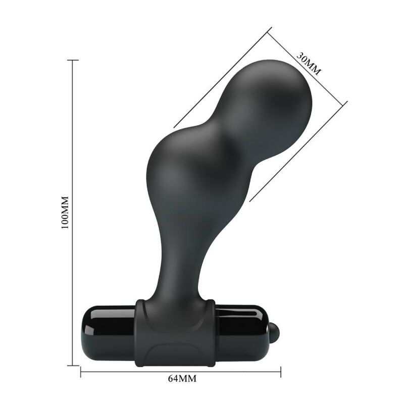 MR PLAY - BLACK SILICONE VIBRATOR ANAL PLUG - Toys "n" Us