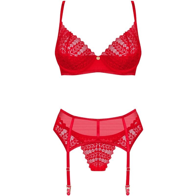 OBSESSIVE - CONJUNTO INGRIDIA DUAS PEAS CROTCHLESS VERMELHO XL/XXL - Toys "n" Us