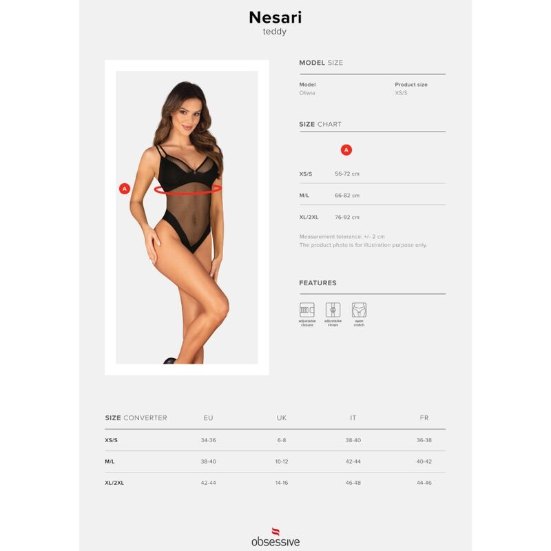 OBSESSIVE - NESARI TEDDY CROTCHLESS M/L - Toys "n" Us