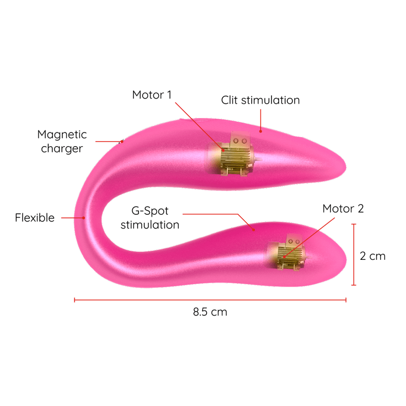 ONINDER - LISBOA PINK G - POINT & CLITORIS STIMULATOR - FREE PINK APP - Toys "n" Us