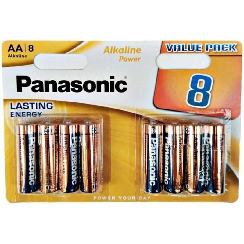 PANASONIC - BRONZE ALKALINE AA BATTERY LR6 BLISTER*8 - Toys "n" Us