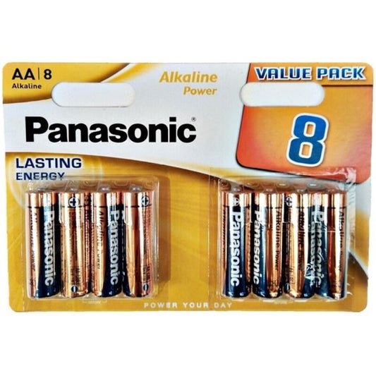 PANASONIC - BRONZE ALKALINE AA BATTERY LR6 BLISTER*8 - Toys "n" Us