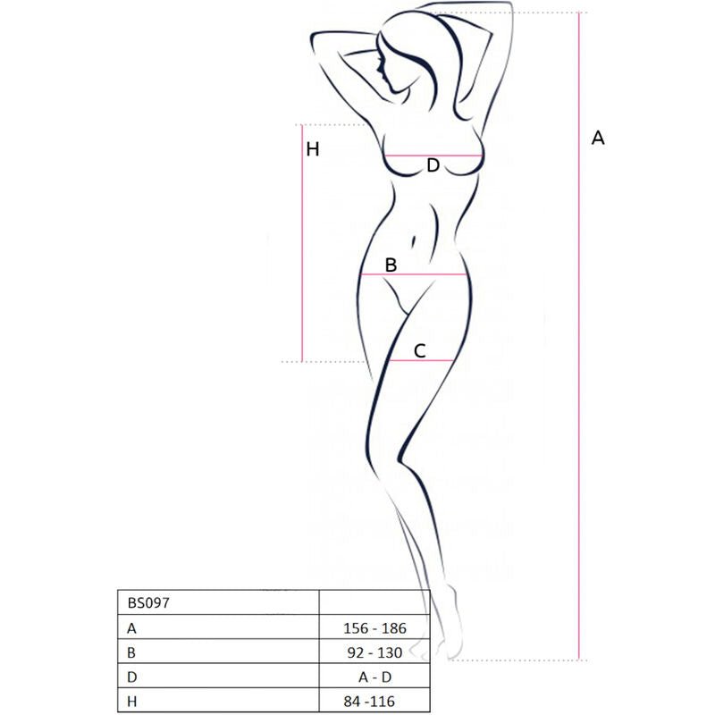PASSION - BS097 BLACK BODYSTOCKING ONE SIZE - Toys "n" Us