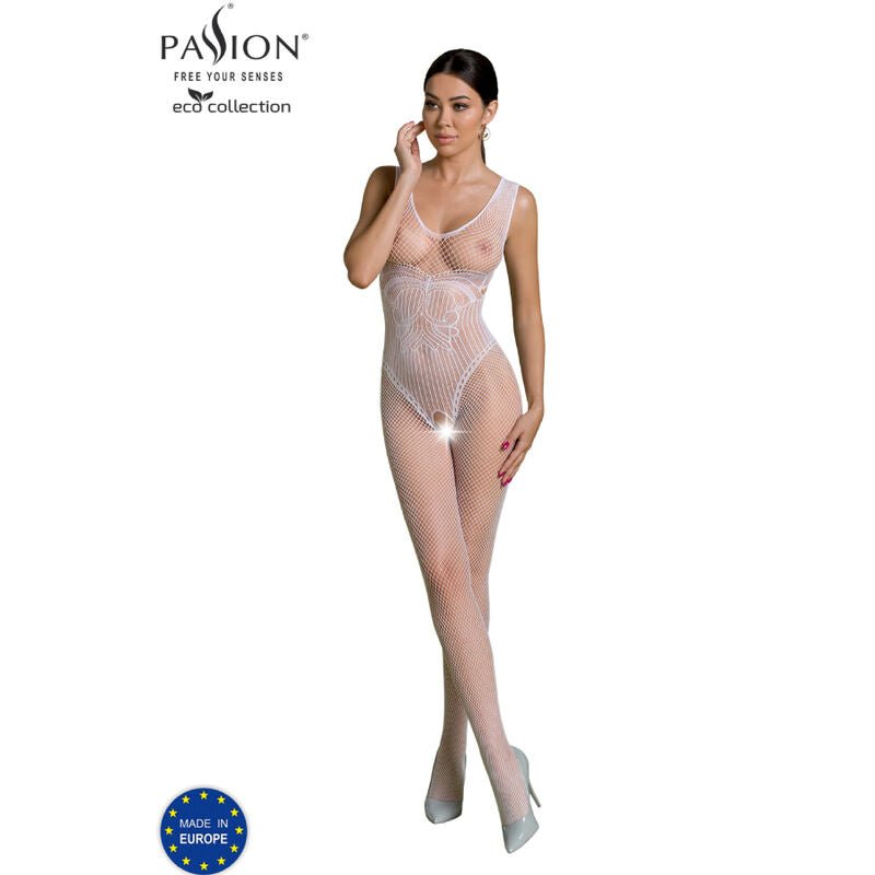 PASSION - ECO COLLECTION BODYSTOCKING ECO BS003 WHITE - Toys "n" Us