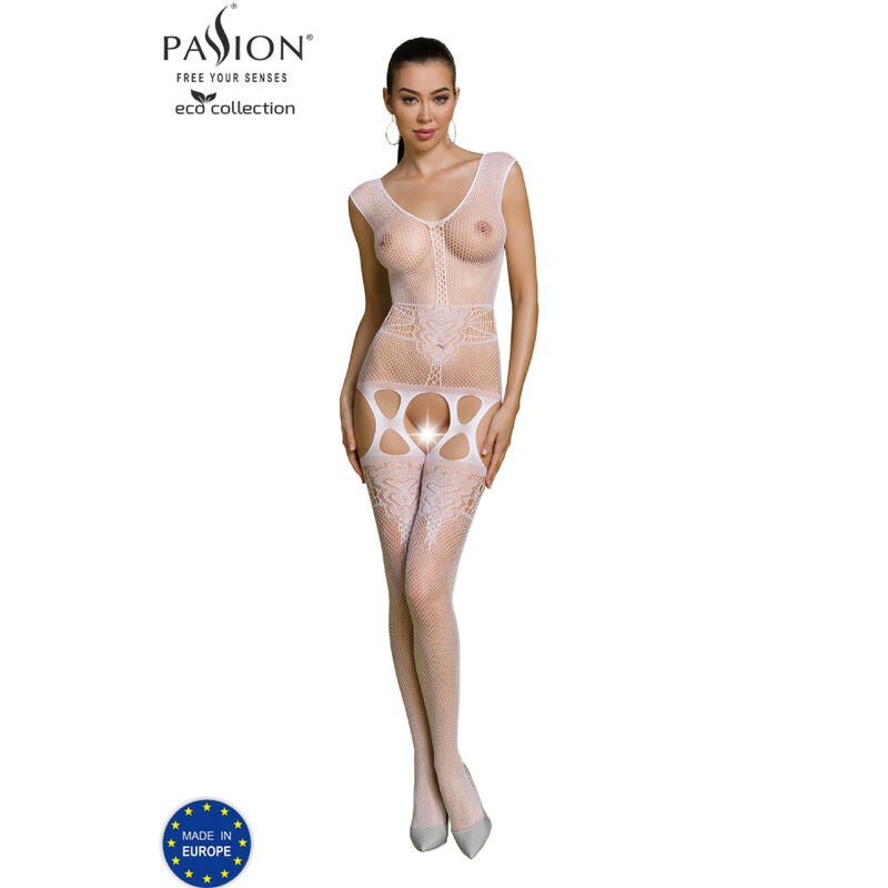 PASSION - ECO COLLECTION BODYSTOCKING ECO BS014 WHITE - Toys "n" Us