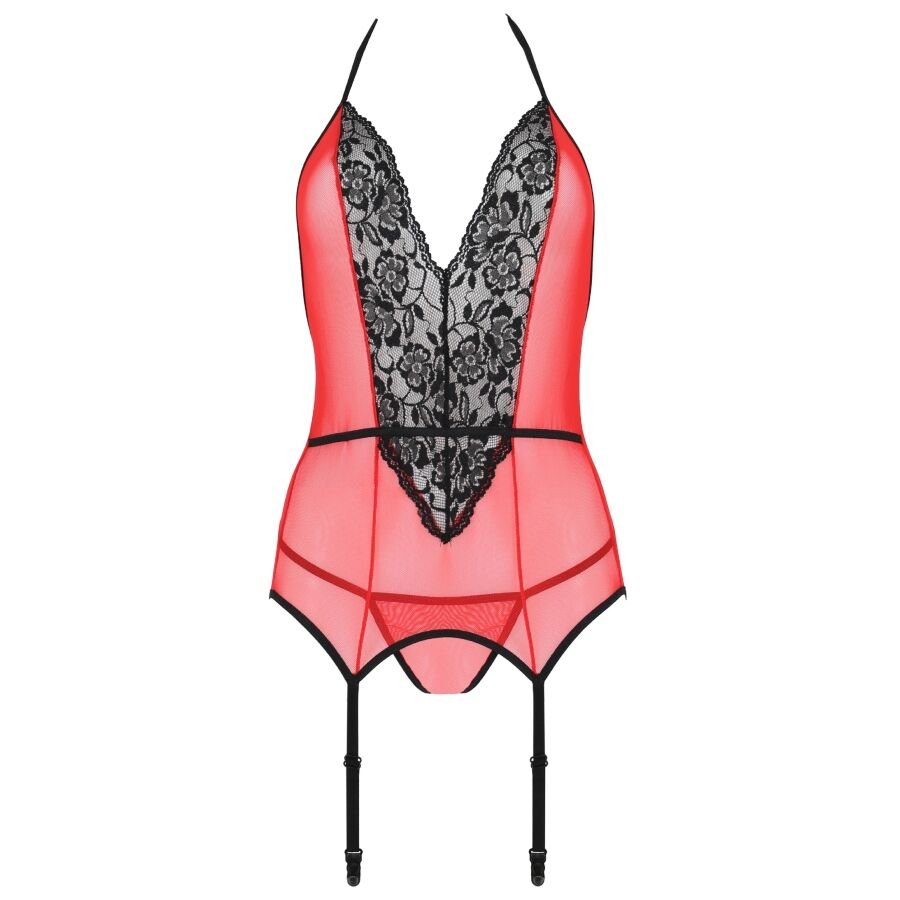 PASSION - PEONIA CORSET EROTIC LINE RED L/XL - Toys "n" Us