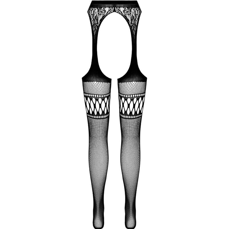 PASSION - S026 BLACK TIGHTS WITH GARTER ONE SIZE - Toys "n" Us